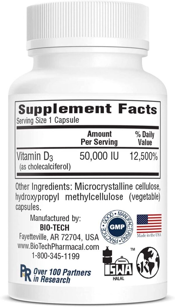 Frasco de Bio-Tech D3-50 en estante