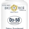Frente de la botella Bio-Tech Pharmacal Vitamina D3 50,000 UI
