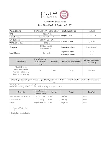 Frasco de BioActive B12 vegano con gotero