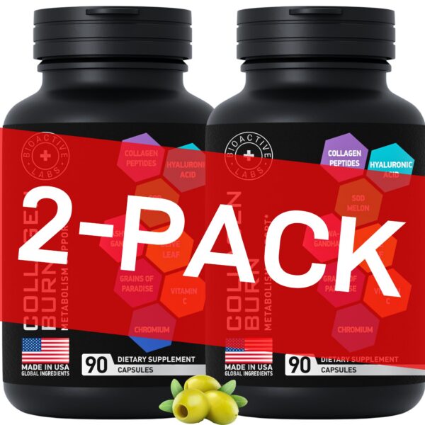 Frente de la etiqueta BIOACTIVE LABS Multi Collagen Burn