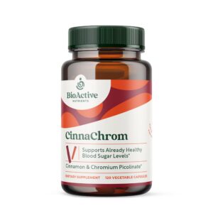 BioActive Nutrients CinnaChrom suplemento cápsulas canela y cromo