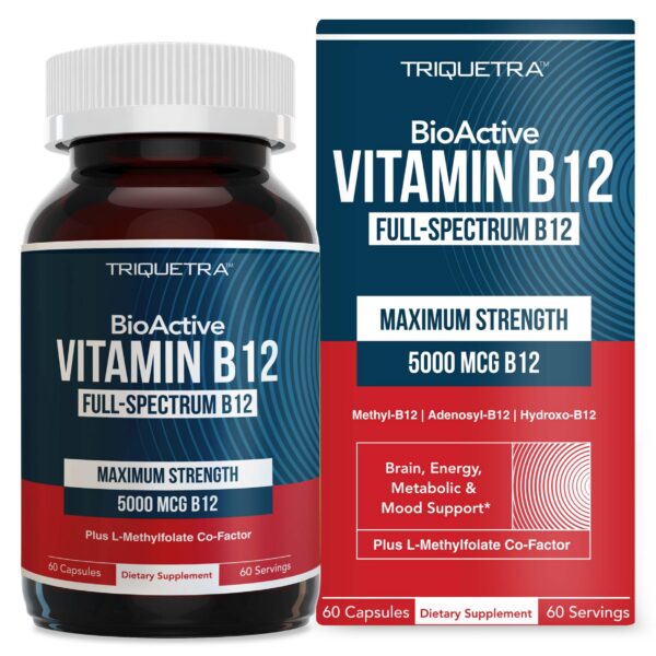 BioActive vitamina b12 5000 mcg suplemento vegan sin gmo