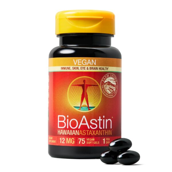 Frasco BioAstin Hawaii Astaxanthin frente