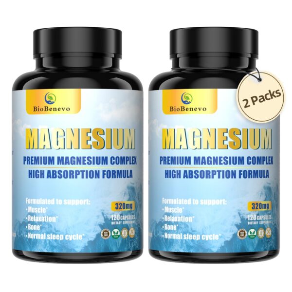Version 1.0.0 Magnesio complejo cápsulas BioBenevo frasco