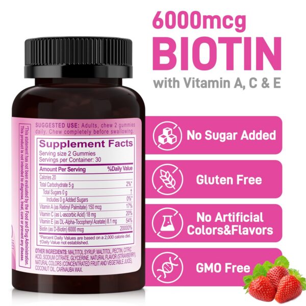 Gomitas Biobor biotina y vitaminas para cuidado cabello piel y uñas