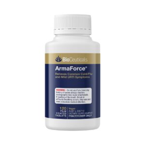 BioCeuticals ArmaForce soporte inmune hoja de olivo botella 120 tabletas veganas