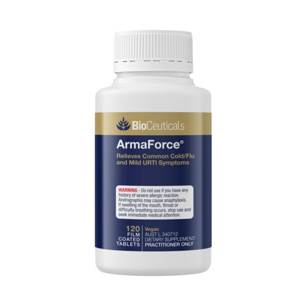 BioCeuticals ArmaForce soporte inmune hoja de olivo botella 120 tabletas veganas