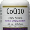 Frontal etiqueta Bioclinic Naturals CoQ10 400 mg 30 cápsulas blandas