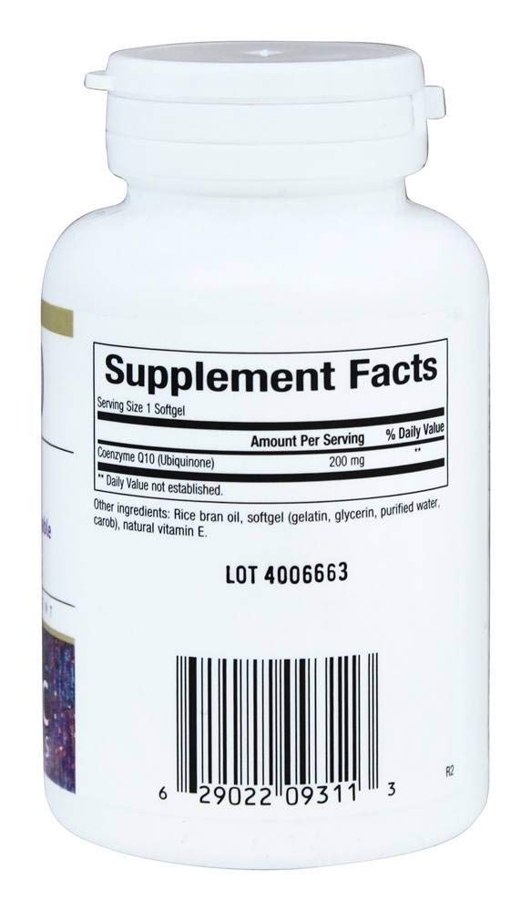 Etiqueta CoQ10 200 mg Softgels