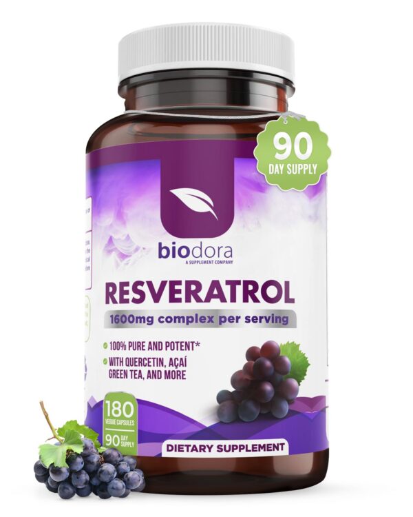 Frasco Biodora Resveratrol 1600 mg
