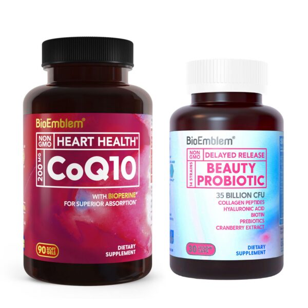 Frasco BioEmblem Beauty Probiotics para Mujeres con CoQ10