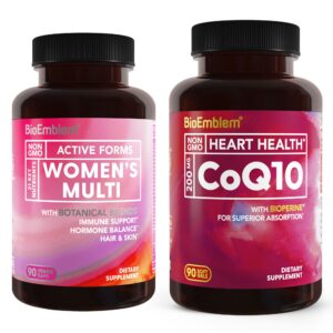 Version 1.0.0 Frente de BioEmblem CoQ10 y Multivitamínico para Mujeres