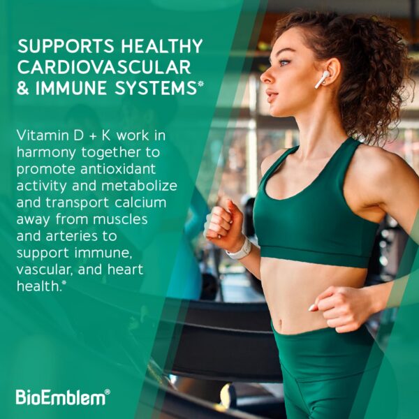 BioEmblem Vitamina D3 K2 libre de OGM gluten y lácteos