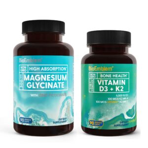 BioEmblem magnesio glicinato zinc y vitamina d3 k2 suplemento