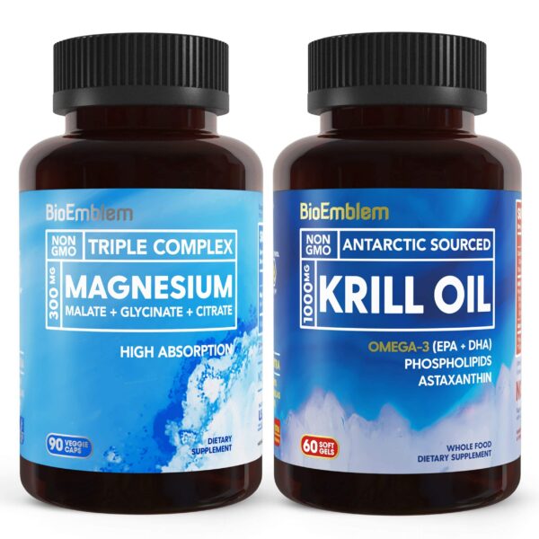 Frente de producto BioEmblem Magnesio y Krill