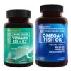Frasco BioEmblem Vitamina D3 K2 Omega-3