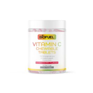 Biofuel vitamina c extra fuerte tabletas masticables sabor fresa