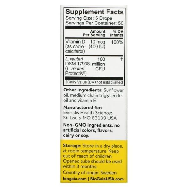 Etiqueta frontal BioGaia ProTectis