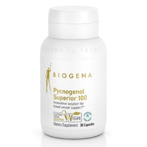 Frente del frasco Biogena Pycnogenol 100 mg Gold