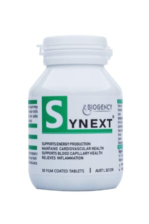Version 1.0.0 Frasco de Biogency Synext tabletas