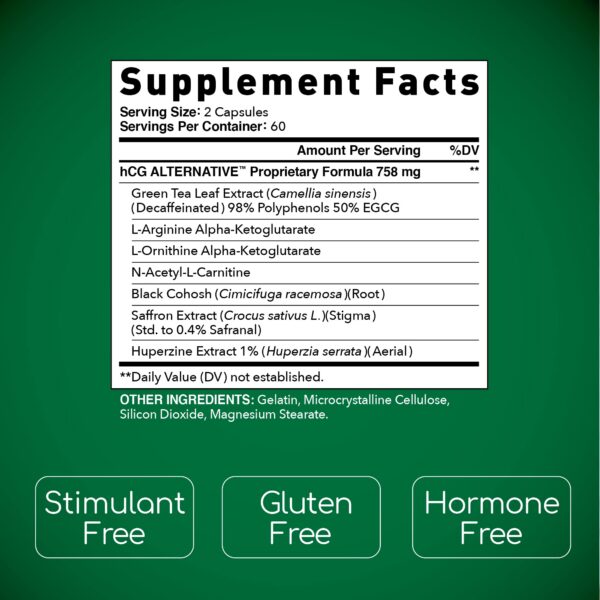 Etiqueta frontal de BioGenetic hCG Alternative