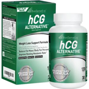 Frasco de BioGenetic hCG Alternative con cápsulas