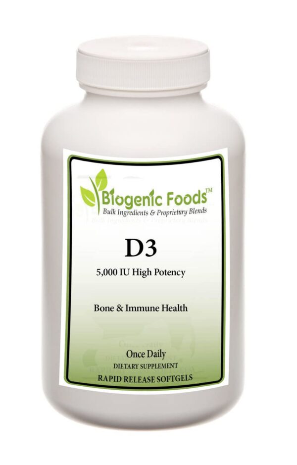 Version 1.0.0 Biogenic Foods Vitamina D3 Softgel frasco