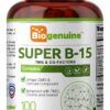 Version 1.0.0 Biogenuine Super B-15 suplemento 100 cápsulas vegetales frasco