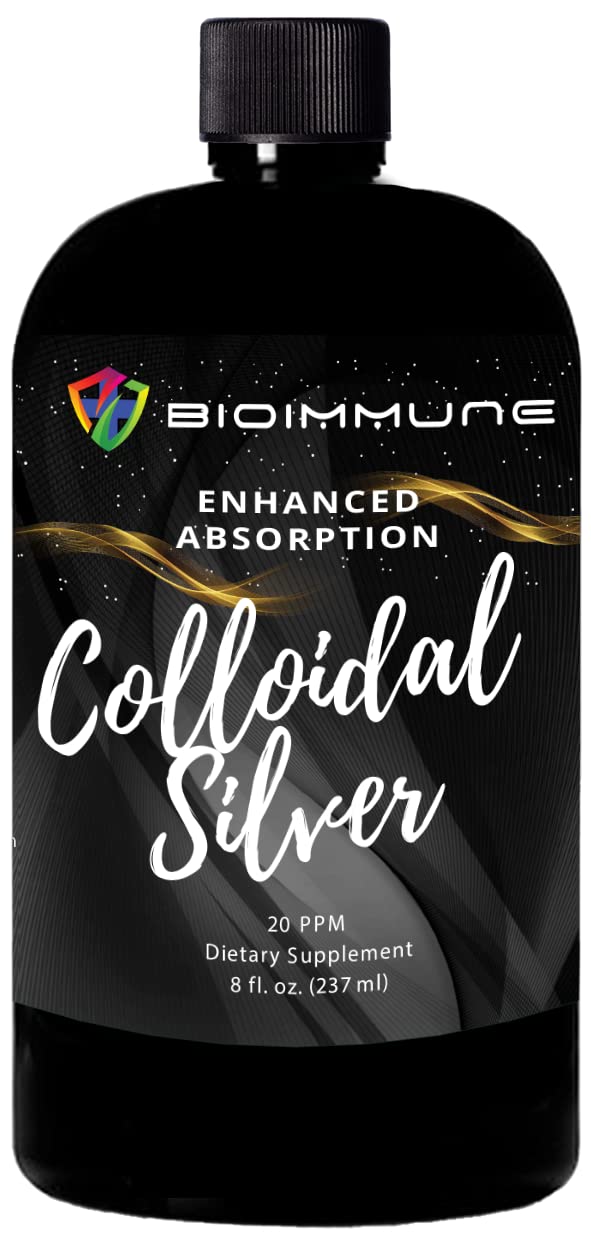 Version 1.0.0 BioImmune plata coloidal hidrosol etiqueta frontal