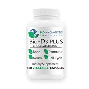 Version 1.0.0 BioInnovations Bio-D3 Plus suplemento vitaminas sistema inmune 180 cápsulas