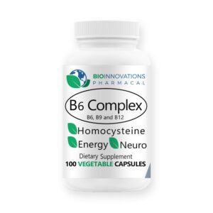 BioInnovations Pharmacal complejo B6 vegano botella frontal