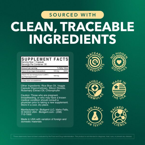 Etiqueta BIOLIGENT D3 K2