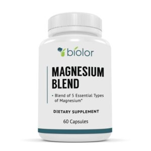 Biolor Magnesium Complex botella y etiqueta frontal