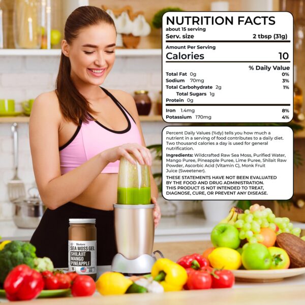 Etiqueta del envase Biolore gel musgo marino