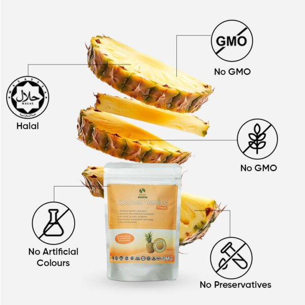 Etiqueta con logo e informacion liposomal