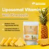 Frasco de polvo liposomal vitamina C piña