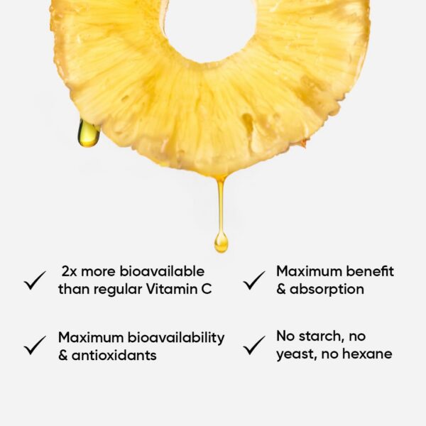 Detalle de sabor piña en polvo liposomal