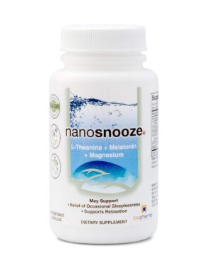 Version 1.0.0 Biopharma Scientific Nanosnooze suplemento para dormir 60 cápsulas