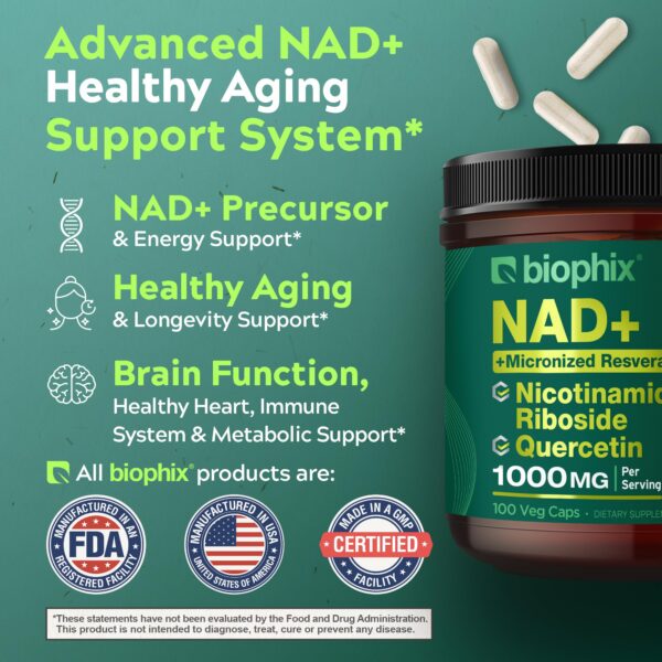 Etiqueta frontal biophix NAD+ Liposomal