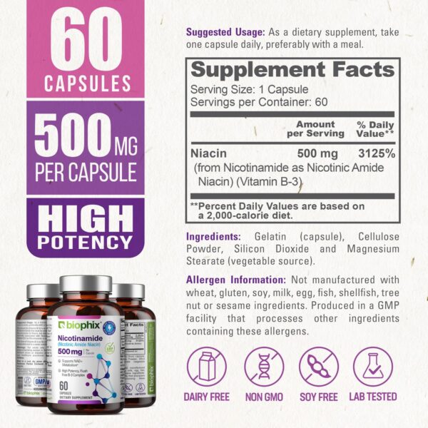 biophix nicotinamida envase parte trasera ingredientes y beneficios