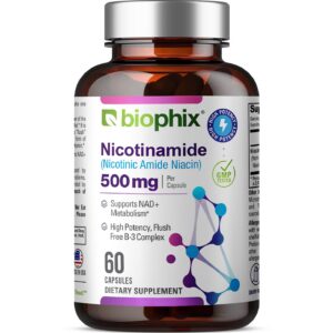 biophix nicotinamida 500 mg caja frontal suplemento sin enrojecimiento