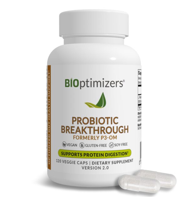 BIOptimizers suplemento probiótico Lactobacillus Plantarum OM 120 cápsulas veganas