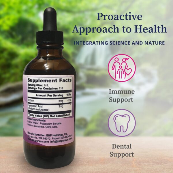 Version 1.0.0 BioPure ácido hialurónico líquido botella gotero