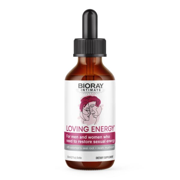 Version 1.0.0 Botella BIORAY Loving Energy tónico íntimo 2 fl oz con hongos
