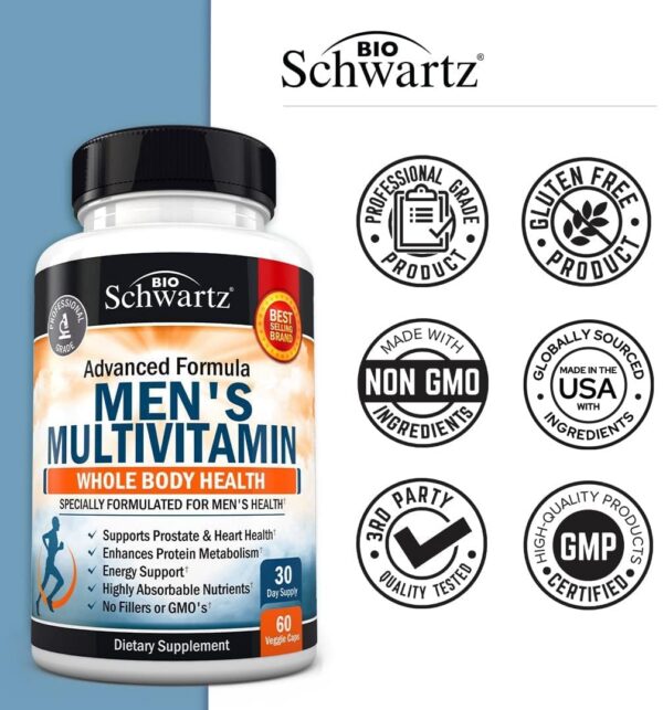 Version 1.0.0 Píldoras BioSchwartz multivitaminas para hombre paquete 60