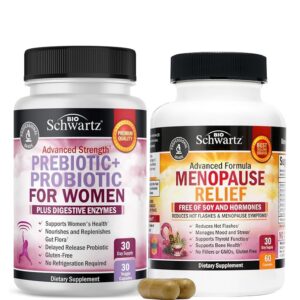 Suplemento herbal BioSchwartz para menopausia con cohosh negro y prebióticos