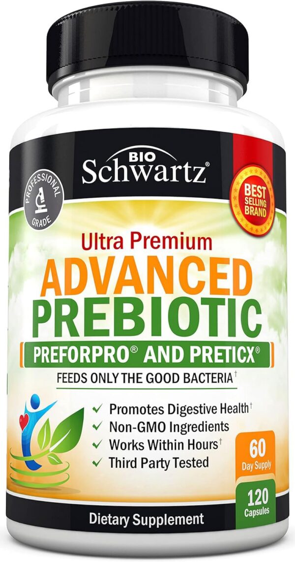 Version 1.0.0 BioSchwartz suplemento prebióticos salud digestiva 120 cápsulas