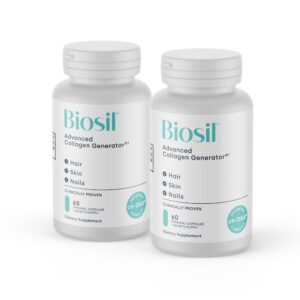 Frasco blanco Biosil Collagen Booster cápsulas