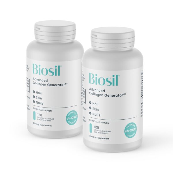 Frente de la botella BioSil Collagen Booster