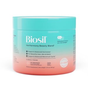 Version 1.0.0 Etiqueta frontal de Biosil HerHarmony Beauty Blend 5.9 oz